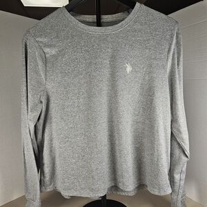 Soft Polo by Ralph Lauren Long-Sleeve Crewneck Shirt - Gray